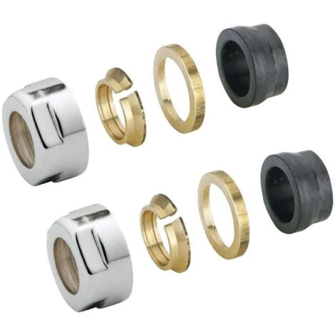 Sapho Accessoires - Raccord à compression pour cuivre 15 mm, inox brossé CP6515 (1/3)