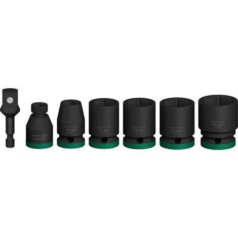 Bosch – Set de douilles à chocs 7 pièces – Carré 1/2'' – Acier chrome-molybdène – Phosphaté anti-corrosion – Pour clés à chocs – 2608003032 (1/5)