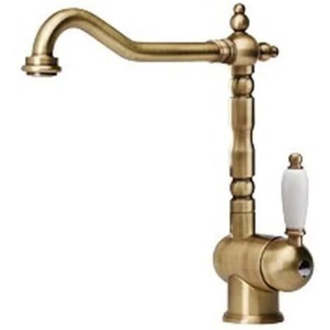 Franke – Robinet de cuisine bronze classique pivotant 360° – Levier unique pour contrôle précis – Finition laiton durable
