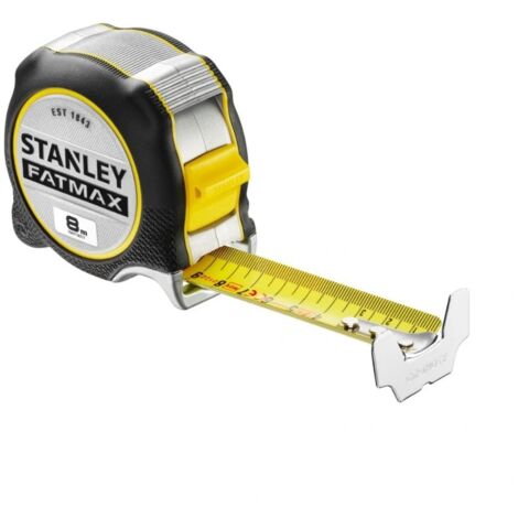 Dewalt – Mètre déroulant FatMax Xtreme 8 m x 32 mm – Revêtement BladeShield™ anti-abrasion – Crochet extra-large pour mesures précises