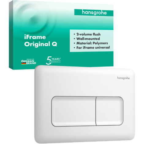 Hansgrohe iFrame Original Q - Plaque de déclenchement, blanc mat 66001700 (1/5)