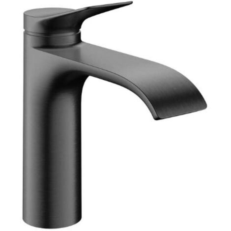 Hansgrohe Vivenis - Mitigeur de lavabo avec bonde, EcoSmart, CoolStart, chrome noir brossé 75023340