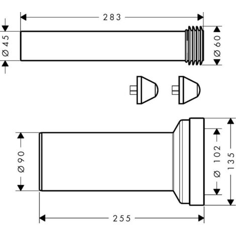 Set De Raccordement Pour WC Mural,180 Cm Kit Complet De Joint Et Tuyau De Vidange Kit Complet 180 Cm 93357427