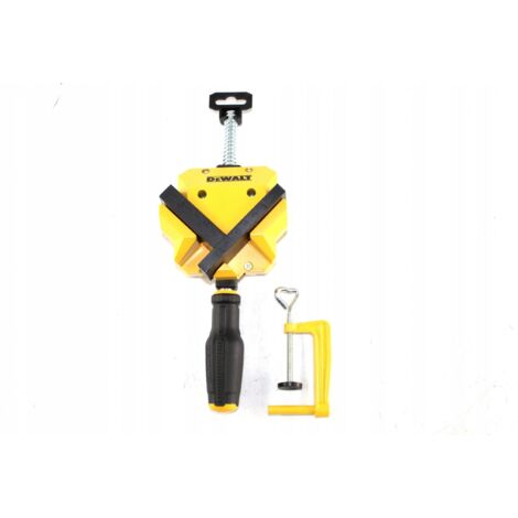 Dewalt – Presse d'angle charge lourde – Force de serrage 113 kg – Pour matériaux jusqu'à 90mm d'épaisseur – 2 pinces incluses - DWHT83853-0 (1/3)