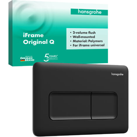 Hansgrohe iFrame Original Q - Plaque de déclenchement, noir mat 66001670