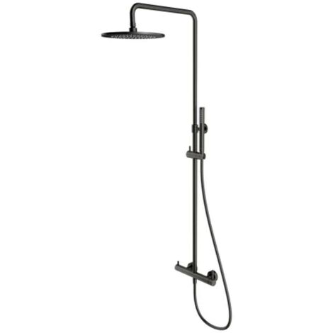 OMNIRES Y - Set de douche avec mitigeur, diamètre 25 cm, graphite brossé Y1244MGR (1/2)