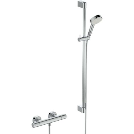Ideal Standard Ceratherm T25 - Set de douche avec thermostat, 2 jets, chrome A8515AA (1/4)