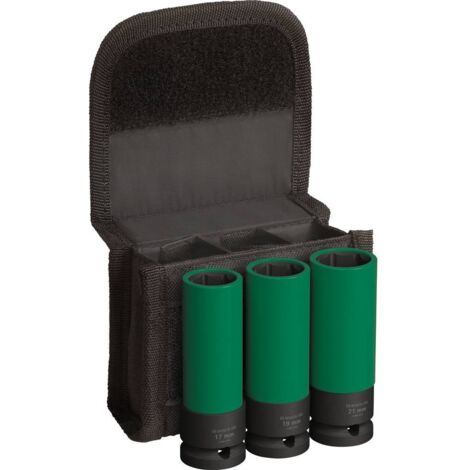 Bosch – Kit de douilles à impact PRO 3 pièces 1/2' extra profondes – Acier CRMO traité – Pour vis hexagonales – 2608003033