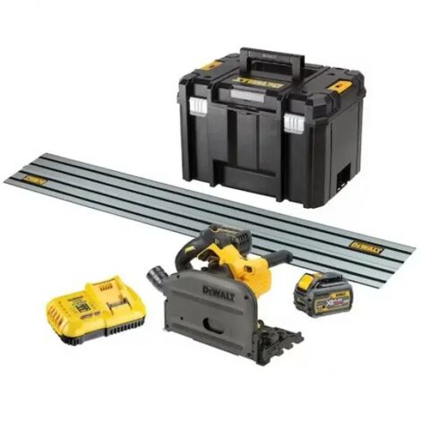 Dewalt – Scie plongeante sans fil 54V 165 mm – 2 batteries 6,0 Ah FLEXVOLT – Profondeur de coupe 59 mm – Mécanisme d'immersion parallèle