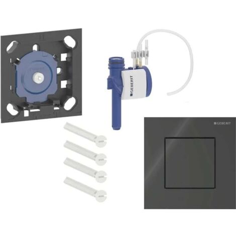 Geberit - Plaque de commande pneumatique pour urinoir type 40, verre/noir 116.217.SJ.1 (1/2)