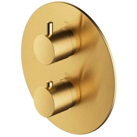OMNIRES Y - Mitigeur thermostatique encastré, 2 sorties, doré brossé Y1236ROGLB (1/2)