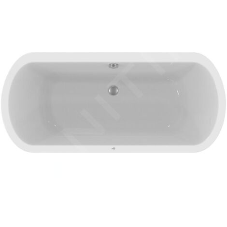 Ideal Standard – Baignoire ovale 1800x800 mm – Acrylique sanitaire renforcé – Évacuation centrale – Montage à habiller – K275601
