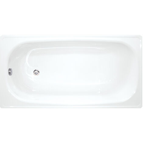 Jika – Baignoire rectangulaire 140x70 cm en acier émaillé – Hauteur 38,5 cm – Finition brillante – Contenance 150 L – H2340400000001