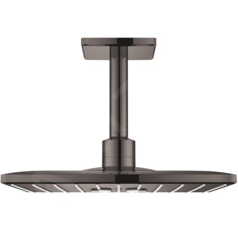 Grohe Rainshower SmartActive Cube - douche de tête 310, bras de douche 142 mm, 2 jets, Hard Graphite 26481A00