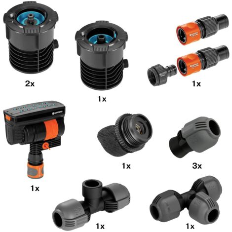 Gardena Pipeline - Set d'irrigation de jardin Pipeline, avec arroseur oscillant 08272-20