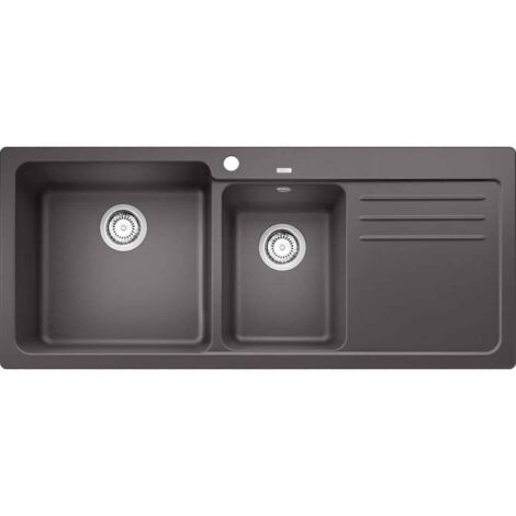 Evier Blanco Naya 8S Silgranit - Gris Rocher - Egouttoir A droite