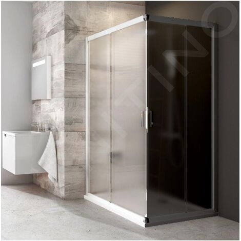 Ravak Blix - Porte de douche BLRV2K 120 cm, blanc/verre Grape 1XVG0100ZG (1/5)