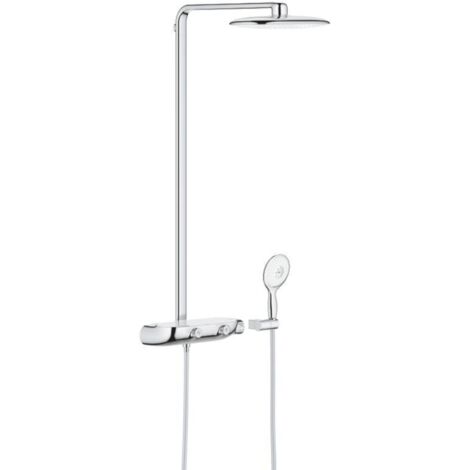 Set de douche Mono 360 avec thermostat – Douche de tête Rainshower 360 – Jet GROHE PureRain – Flexible de douche 1750 mm – 26361LS0 (1/5)