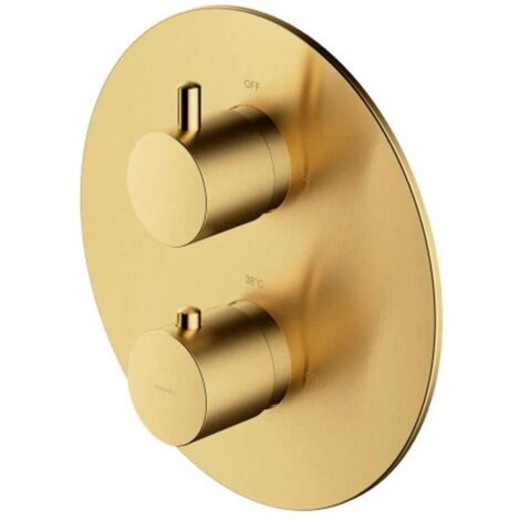 OMNIRES Y - Mitigeur thermostatique encastré, 2 sorties, laiton brossé Y1236ROBSB (1/2)
