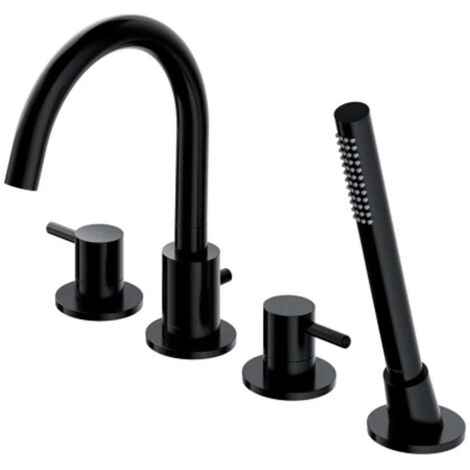 OMNIRES Y - Mitigeur pour rebord de baignoire, installation à 4 trous, noir Y1232BL (1/2)