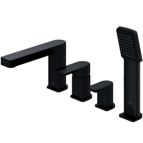 OMNIRES Baretti - Mitigeur pour rebord de baignoire, installation 4 trous, noir mat BA7832BL (1/3)
