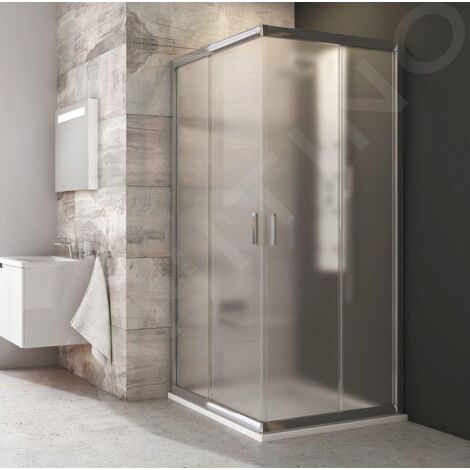 Ravak Blix - Cabine de douche en quatre parties BLRV2-80, 780-800 mm, aluminium brillant/verre Grape 1LV40C00ZG (1/5)