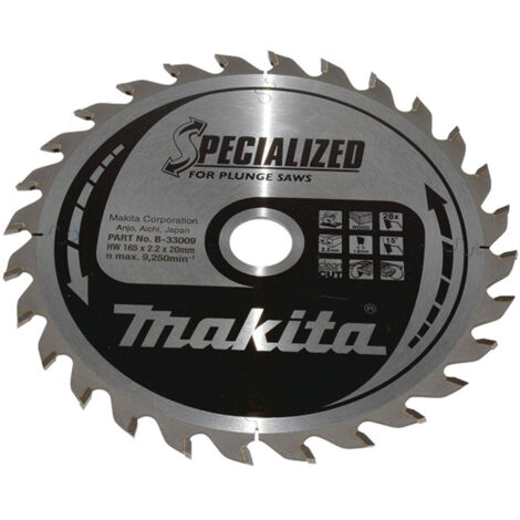 Makita – Lame de scie circulaire TCT 165mm – Alésage 20mm – 28 dents pour coupe précise bois dur – Performance optimale - B-33009
