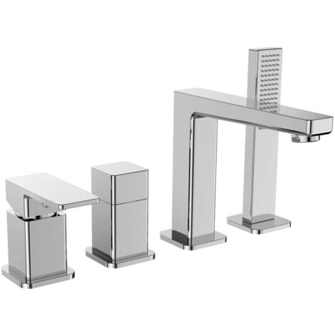 Sapho Tursi - Mitigeur pour rebord de baignoire, installation 4 trous, chrome TI052 (1/4)
