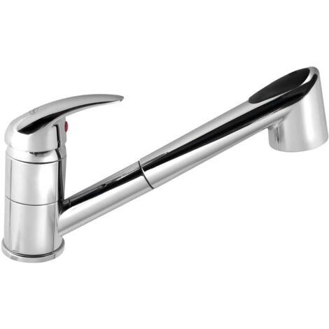 Aqualine - Mitigeur d'évier, avec douchette extractible, chrome 1107-74 (1/4)