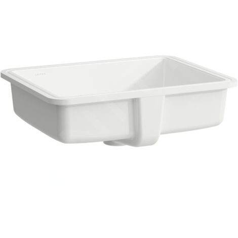 Laufen Savoy - Lavabo encastré 44x33 cm, avec trop-plein, sans trou pour robinetterie, blanc H8189470001091 (1/3)
