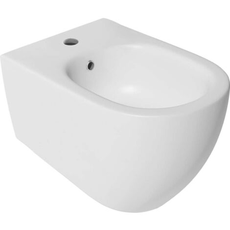 Sapho Infinity - Bidet suspendu, trou pour robinetterie, blanc mat 10NF41001-2L (1/4)