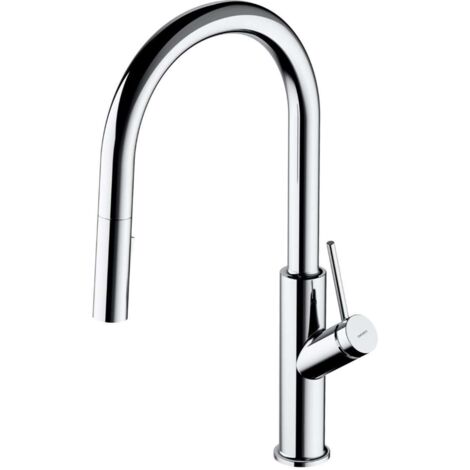 OMNIRES Bend - Mitigeur d'évier avec douchette extractible, chrome BE6455CR (1/2)