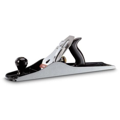 Stanley – Rabot d'établi Bailey n°6 1/2 – Corps en fonte – Largeur de lame 60 mm – Réglage fin de profondeur – Pour rabotage précis du bois