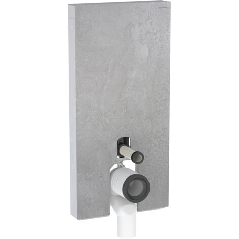 Geberit Monolith - Panneau sanitaire pour WC à poser, 101 cm, alimentation latérale, aspect béton 131.003.JV.5