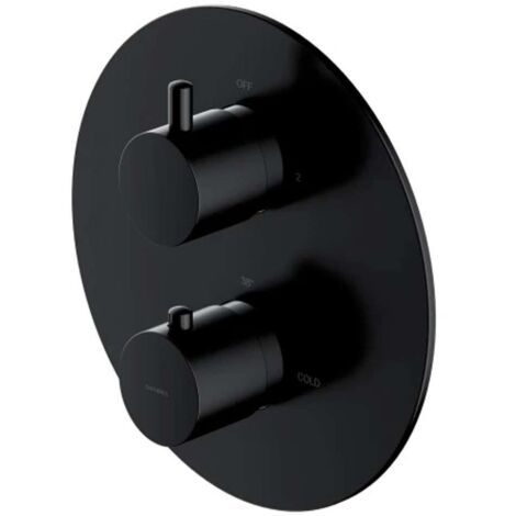 OMNIRES Y - Mitigeur thermostatique encastré, 2 sorties, noir Y1236ROBL (1/2)