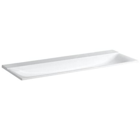 Geberit Xeno 2 - Double lavabo, 140x48 cm, sans trou, sans trop-plein, blanc alpin 500.276.00.1