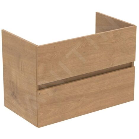 Ideal Standard Eurovit+ - Meuble-lavabo, 55x80x44 cm, 2 tiroirs, chêne R0263Y8 (1/3)