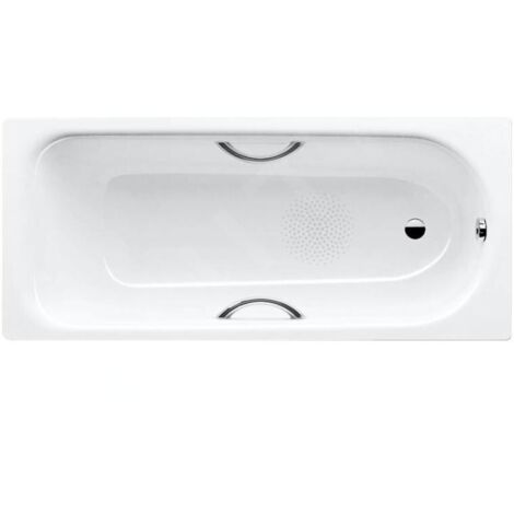 Kaldewei Advantage - Baignoire rectangulaire Saniform Plus Star 332, 160x70 cm, avec trous pour poignées, antidérapante, blanche 133230000001 (1/4)