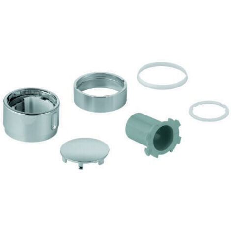 Grohe – Poignée de réglage de la température – Verrou de sécurité SafeStop à 38°C – Butée de température à 43°C – Finition chrome (1/4)