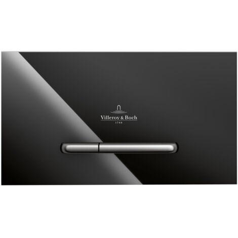 Plaque de déclenchement WC VILLEROY ET BOCH ViConnect 300G en verre Glossy Black (1/5)