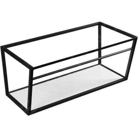 Sapho Ska - Support pour lavabo avec étagère, 900 mm, noir mat SKA103 (1/5)