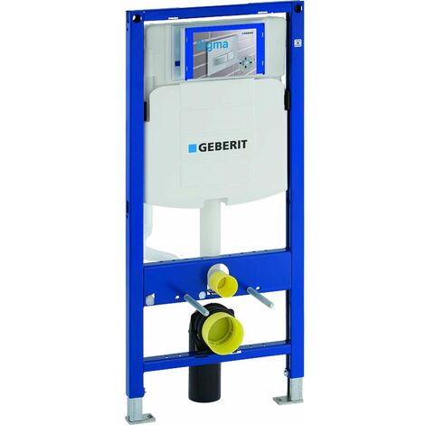 Geberit Duofix - Set de bâti-support, WC suspendu Rimless + abattant SoftClose Ideal Standard Tesi, plaque de déclenchement Sigma20 blanc/chrome 111.300.00.5 NE4