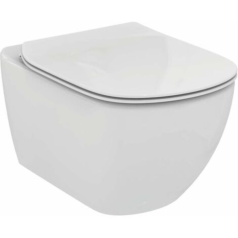 Geberit Duofix - Set de bâti-support, WC suspendu Rimless+ abattant SoftClose Ideal Standard Tesi, plaque de déclenchement Sigma01 blanc alpin 111.355.00.5 NE1