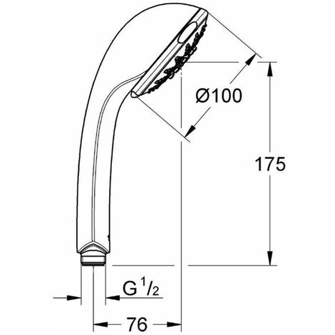 Grohe Relexa - Douchette Trio 1/2, chrome 28796000