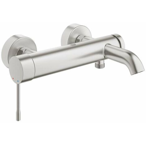 Mitigeur de baignoire mural avec inverseur automatique – Finition GROHE StarLight® chrome éclatant – Entraxe 150 mm – 33624DC1