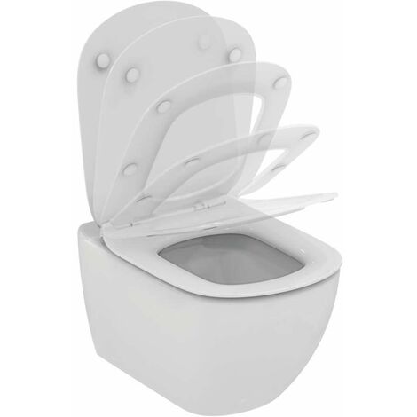 Geberit Duofix - Bâti-support pour WC suspendu avec plaque de déclenchement Sigma01, chrome poli + Ideal Standard Tesi - cuvette et abattant, Aquablade, SoftClose 111.300.00.5 NU2
