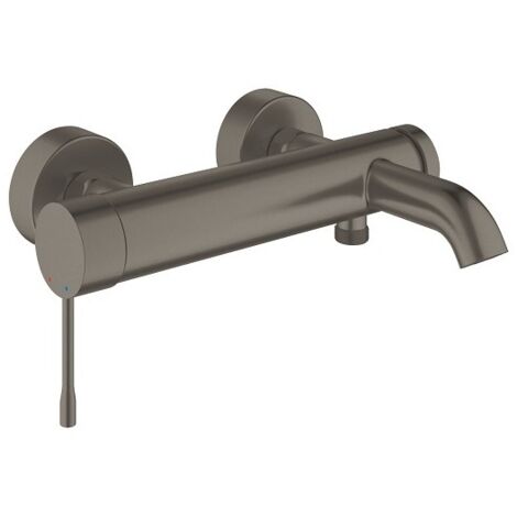 Grohe – Mitigeur de baignoire monocommande mural – Finition Hard Graphite brossé – Inverseur automatique pour baignoire et douche – 33624AL1