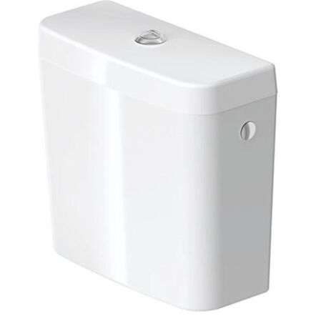 Duravit – Réservoir de chasse d'eau double touche 6/3L – Céramique sanitaire – Alimentation latérale – Dimensions 390x175x375mm – 927000004