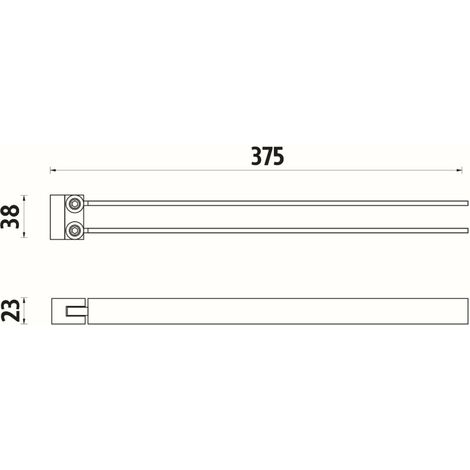 Nimco Kibo - Porte-serviettes, longueur 38 cm, chrome Ki 14096-26