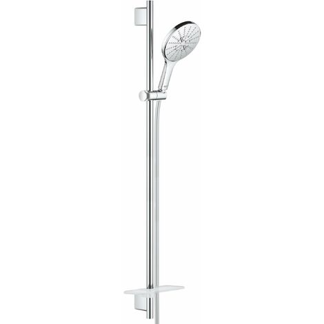 Grohe – Douchette Rainshower SmartActive 150 – Débit 9,5 l/min – 3 jets – Barre de douche 900 mm – Flexible 1750 mm – Finition chromée